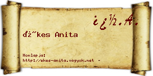 Ékes Anita névjegykártya